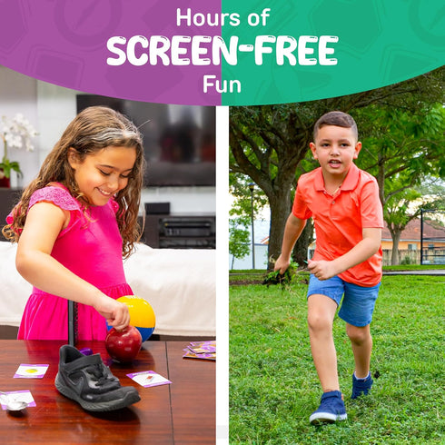 Indoor and Outdoor Scavenger Hunt for Kids Ages 4-8 Active Games for Kids Inside Outside and Camping with Added Challenge Cards