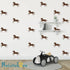 32pcs/Set Metallic Horse Wall Stickers, Vinyl Decals for Kids Room, Removable Mural SA525 (Black)