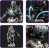 CSNRHG 692+Pieces Mechanical Skeleton Robot Building Block Toy Twistable Body and Poseable Design Creative STEM Toy