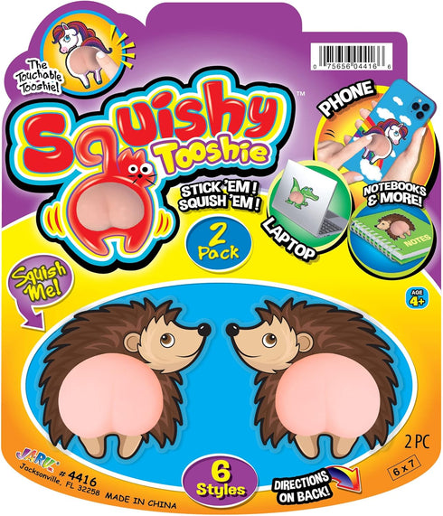 JA-RU Tooshie Squishy Stickers (1 Packs of 2) 3D Stickers Squishy Toys