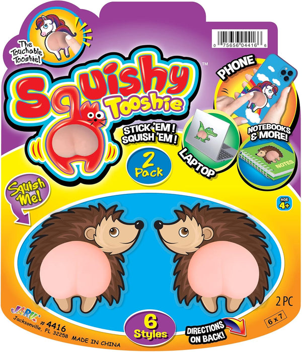 JA-RU Tooshie Squishy Stickers (1 Packs of 2) 3D Stickers Squishy Toys