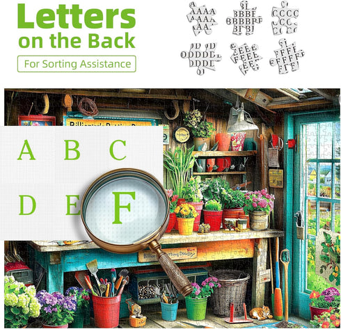 1000 Cozy 27.5x19.7 Inch MINIWAN Billionaire's Potting Shed Garden Puzzles for Adults Pieces, Gardener's Workbench