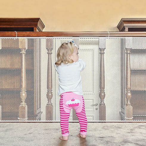 Child Safety Net, Durable Banister Guard for Baby Safety Stairs Railing, Balcony Cribs - Easy to Install Stair Netting