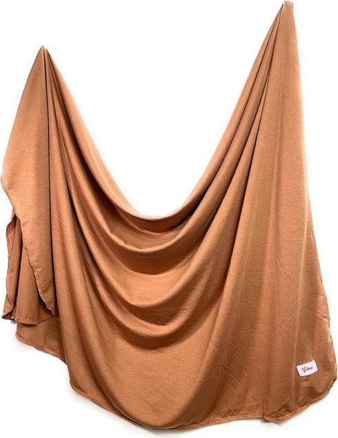 valsonix Set Swaddle Blanket and Hat for Newborn (Coffee)
