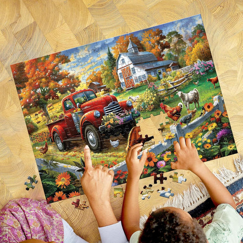 300 Pieces Jigsaw Puzzle for Adults, Country Life Puzzle, Agricultural Life and Rural Beauty, 20.5 x 15 in
