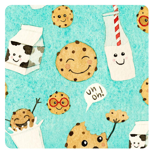 BapronBaby Cookies & Milk Bapron - No Neck Tie Safer Bib for Baby & Toddler (Soft Waterproof Stain Resistant; Machine