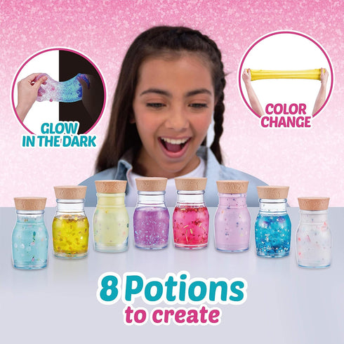 Oosh Potions DIY Slime Kit (Teal) by ZURU - Magical Fluffy Putty with Sparkles, Beads, and Glitter for Kids 6+