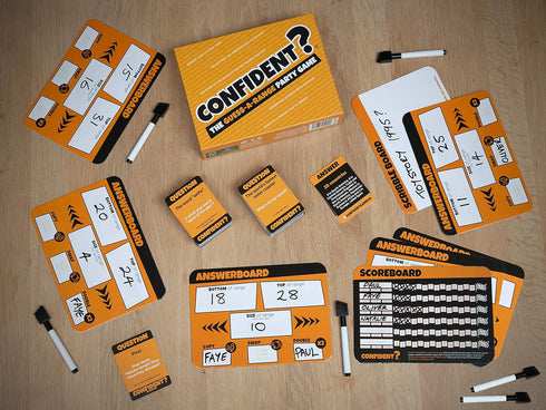 CONFIDENT? Board Game - Trivia with a Twist for Family Game Night, Ages 8+, 2-30 Players, 30 Min Playtime
