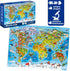 QUOKKA 300 Piece Floor Puzzles for Kids Ages 10-12, 3X Set Learning Space USA and World Maps