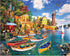1000 24"x30" White Mountain Piece Jigsaw Puzzle Scenic Coastal Boats Puzzles with Large Pieces for Adults and Family