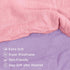 Pro Goleem Muslin Changing Pad Cover for Girls, Soft Breathable Fitted Cotton Diaper Changing Table Pad Sheets, 2 Pack (Pink&Purple)