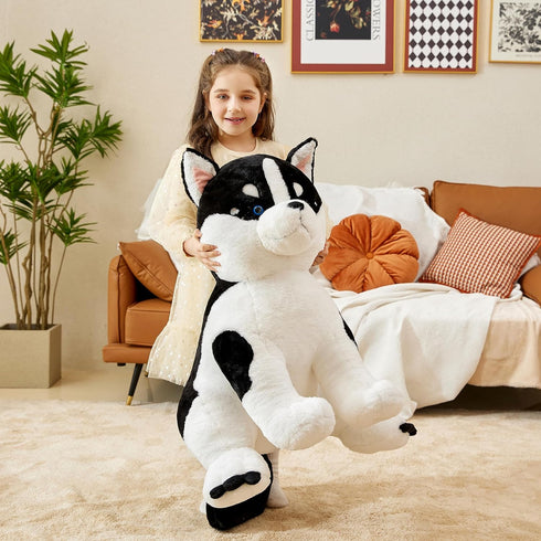 IKASA Giant Husky Stuffed Animal Plush Toy, 23" Huge Size, Cute Fluffy Oversized Plushie, Gifts for Kids