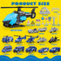 Playset XDUOYJOY Police Helicopter Toy with Vehicles, Fighter Jets, Airplane, SWAT Truck and Roadblocks, Police Rescue
