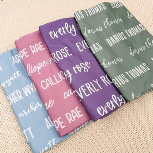 Hickory Hollow Designs Personalized Baby Swaddle, Baby Name Sign for Hospital, Birth Announcement, Gender Reveal