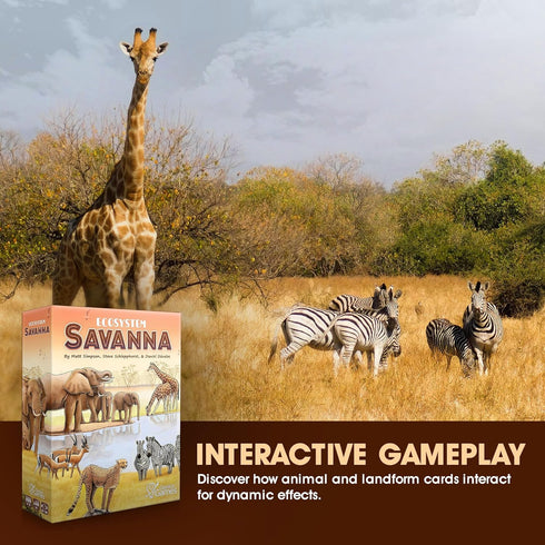 Ecosystem: Savanna - Family Card Game about Animals on African Savanna - Fun & Educational Strategy Game