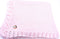 Sanjit Knitted Crochet Finished Pink Cotton Baby Blanket with White Snowman Applique'