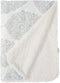 Harper (Taupe and Aqua) Minky Receiving Blanket