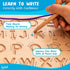 3-5, 3+ 3-5 Hulats Learn to Write: Portable Wooden Alphabet Letter Tracing Sensory Pad Board - Toddler Writing Practice
