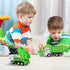 Toy Vehicles Set 3 Pack, Sanitation Truck Model with 8 Signposts, Friction Power for Boys Age 3+