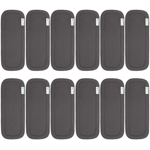 Wegreeco Reusable Soft 5 Layers 12 Pack Charcoal Inserts for Baby Cloth