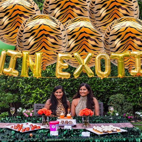 KatchOn Big Tiger Balloons for Birthday Party - 22 Inch, Pack of 6, Tiger Stripe Balloons for Graduation Decorations