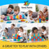 Magnetic Tiles 56 PCS - Building Set for Kids 3-8 Years Old, STEM Magnetic Blocks Toy
