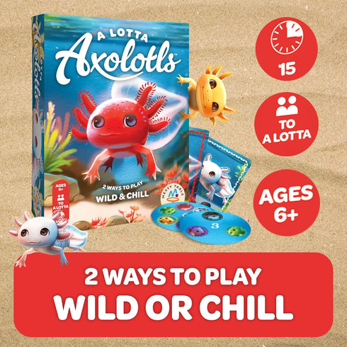 Messy Table Games A Lotta Axolotls Card Game - an Easy to Learn, Fun Card Game with Cute Axolotls