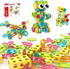 PicassoTiles 115 Piece Building Blocks Set Kids STEM Toy Construction Engineering Sensory