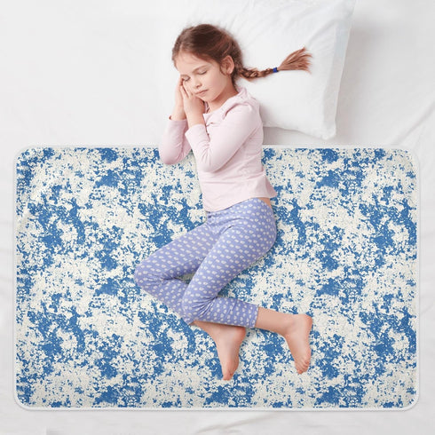 siphylline 52" 34" White Blue Mottled Retro Extra Large Resuable Potty Training Pad Water Resistant Potty Training Pads