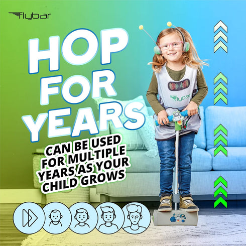 3 250lbs Flybar My First Foam Pogo Jumper for Kids Fun and Safe Pogo Stick for Toddlers, Durable Foam and Bungee Jumper