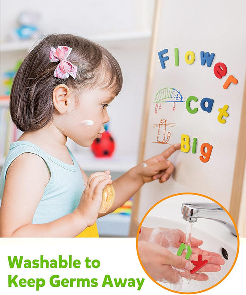 Coogam EVA Magnetic Letters Numbers 78 Pcs, Colorful Educational Toy Set for Preschool Learning, ABC & 123