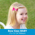 Handmade Light Pink Grosgrain Hair Bows for Girls - No-Slip Clip