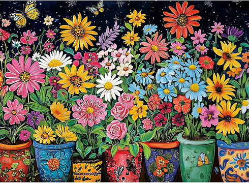 300 Piece Puzzles for Adults,Butterfly Flower Jigsaw Puzzle for Adults Kids Elderly,Large