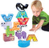 Montessori Puzzle N’ Stack Animals Toys, Kids Stacking Building Animal Blocks Toy for Toddler Preschool Gifts