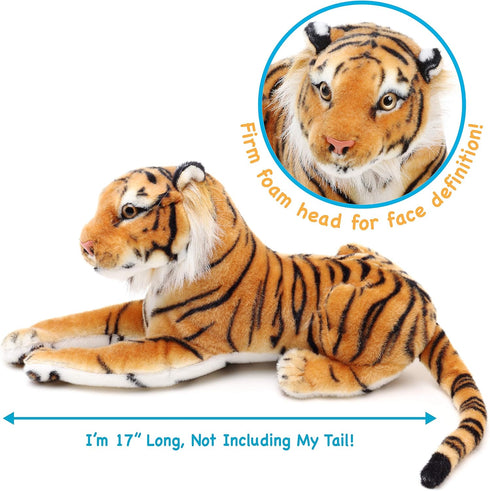 17 Inch TigerHart Arrow The Tiger - (Tail Measurement Not Included) Stuffed Animal Plush Cat
