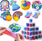 JOYIN 30 PCS Valentine Day Gift Cards with Galaxy Slime Stress Relief