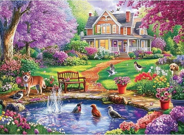 Nitktaia 300 Piece Puzzles for Adults,Spring Jigsaw Puzzle for Kids Seniors,Puzzle with Letters