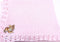 Sanjit Knitted Crochet Finished Pink Cotton Baby Blanket with Tiger Cub Applique'.