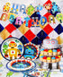 Pack 34 Set LaVenty Robot Birthday Party - Piece Including Banner, Plates, Napkins & Decorations