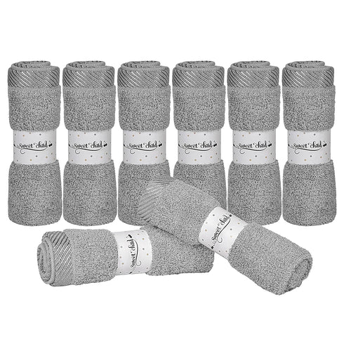 Sweet Child 8-Pack Baby Washcloths - Super Soft Rayon Cloths for Newborns, Infants, Kids, Bath Towels