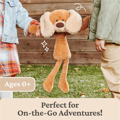 1 15" GUND Take-Along Friends, Masi Puppy Dog Plush Stuffed Animal for Ages and Up, Brown/Cream