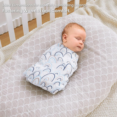47X47In Set 4 Pack Softan Muslin Swaddle Blankets for Baby Girl & Boy, Receiving Blankets for Newborn, Swaddle Blanket