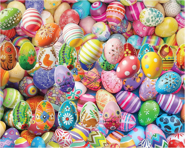 White Mountain 1000 Piece Jigsaw Puzzle Easter Holiday Collage Puzzles with Large
