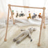 6 Wooden Baby Gym with Gym Toys, Detachable Wooden Play Gym Frame Activity Gym Hanging Bar Baby Toys for Activity Gym