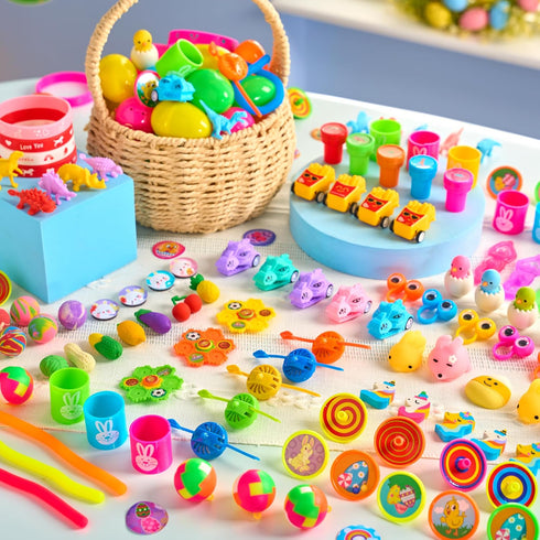 160 JOYIN PCS Prefilled Easter Eggs with Assorted Toys for Easter Egg Hunt Supplies, Basket Stuffers, Classroom Prizes