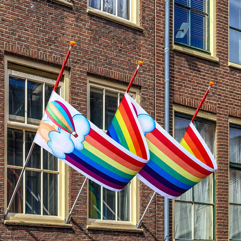 Blulu 1 Pc Rainbow Ceiling Decorations, Hanging Bunting for Birthday Party, Classroom, Daycare, Nursery School