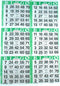 American Games SmallToys 6 on Green Bingo Paper Game Cards - 500 Sheets -