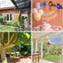 8 Pack Set Summer 3 ArtCreativity DIY Wind Chime Kit for Kids - - Wooden Wind Chime with Paint Kit, Rhinestone Flower