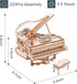 AMK81 3D 3D ROBOTIME Magic Piano Puzzles for Adults-Mechanical Puzzles Musical Instrument-Wooden Music Box Puzzle Kit