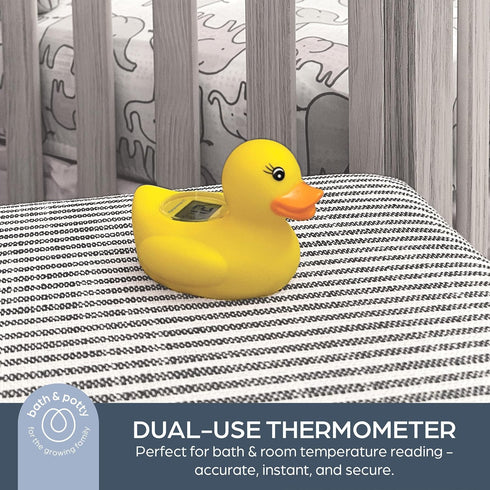 Floating Duck Bath Thermometer for Babies - Instant Digital Water & Room Temperature Reader